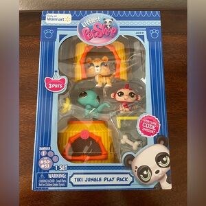 Littlest Pet Shop Playset with Teal, Yellow and Pink Pets